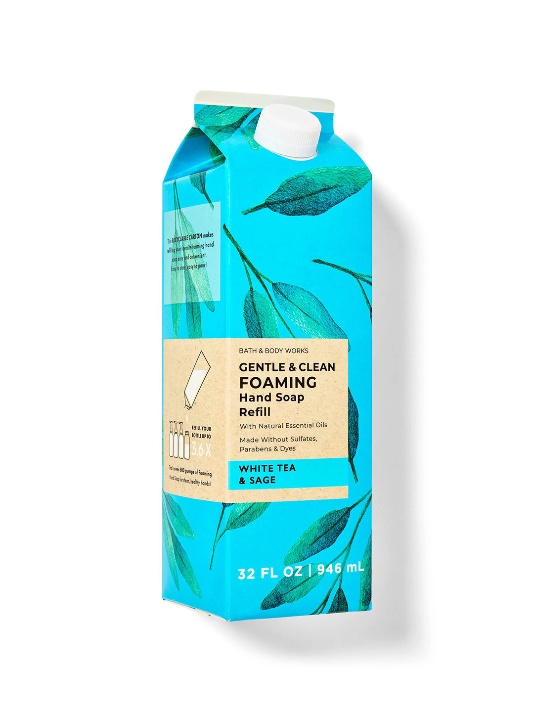 

Bath & Body Works White Tea & Sage Gentle & Clean Foaming Hand Soap Refill - 946ml