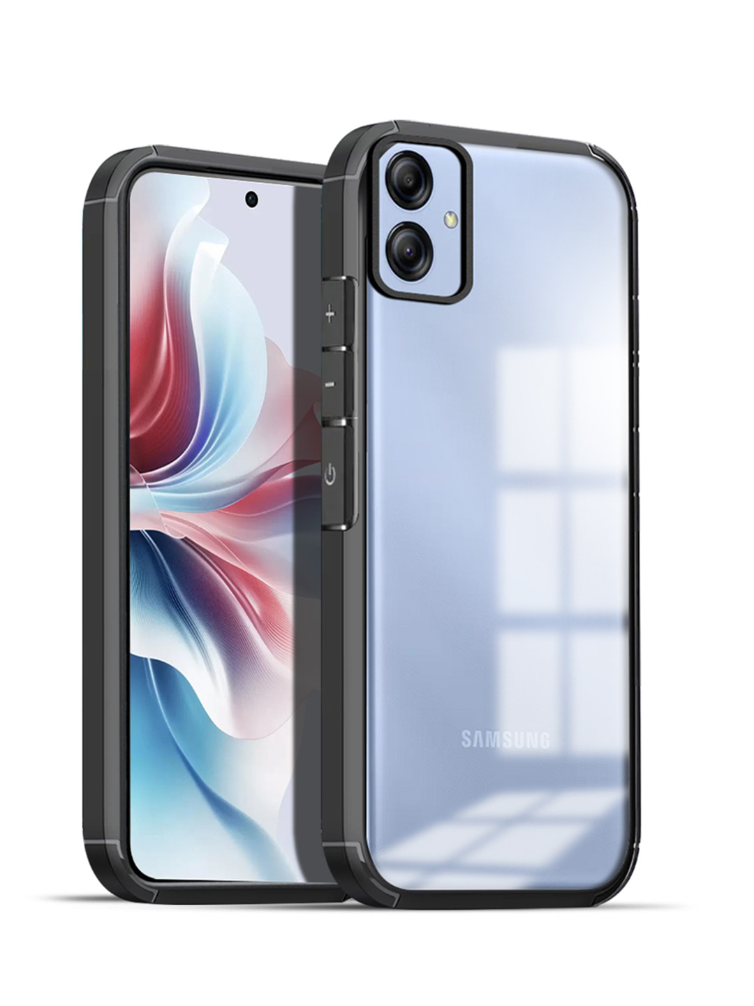

Karwan Solid Samsung A04E Shockproof Bumper Back Case, Black