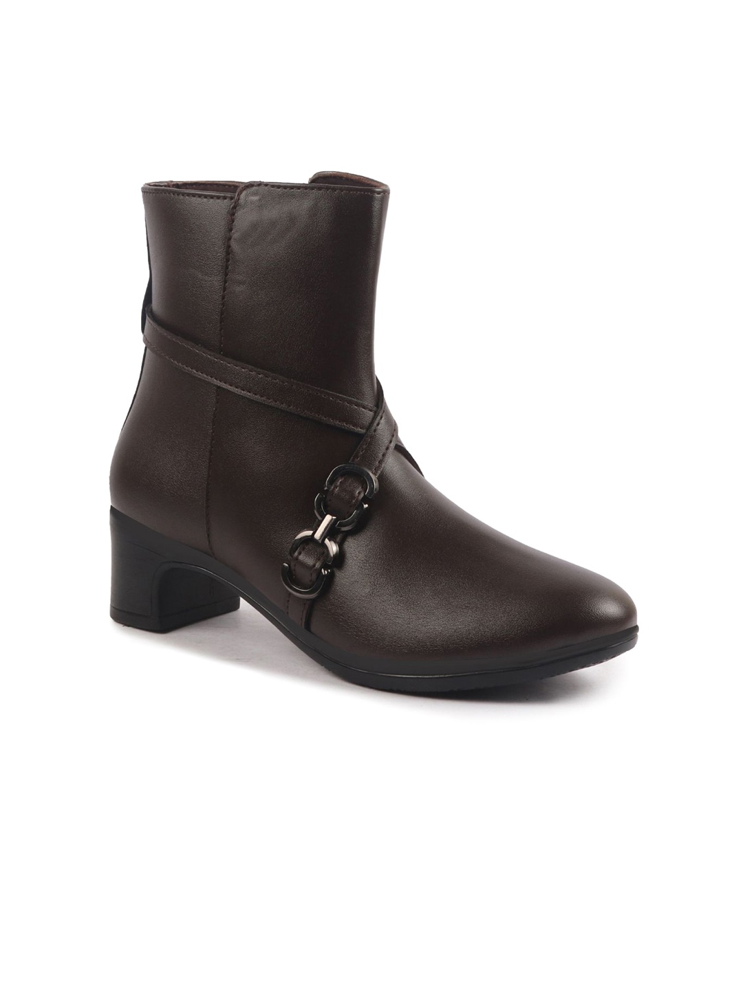 

FAUSTO Women Wedge-Heeled Regular Boots, Brown