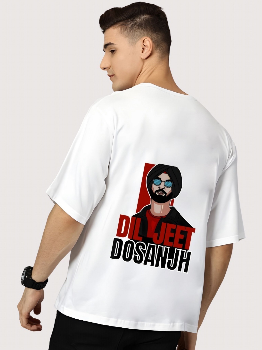 

Moda Rapido Men Drop-Shoulder Sleeves T-shirt, White