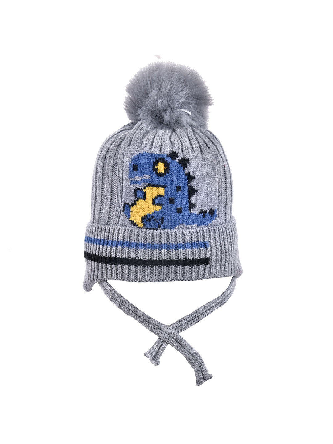 

SHOP FRENZY Kids Self Design Woollen Beanie, Grey