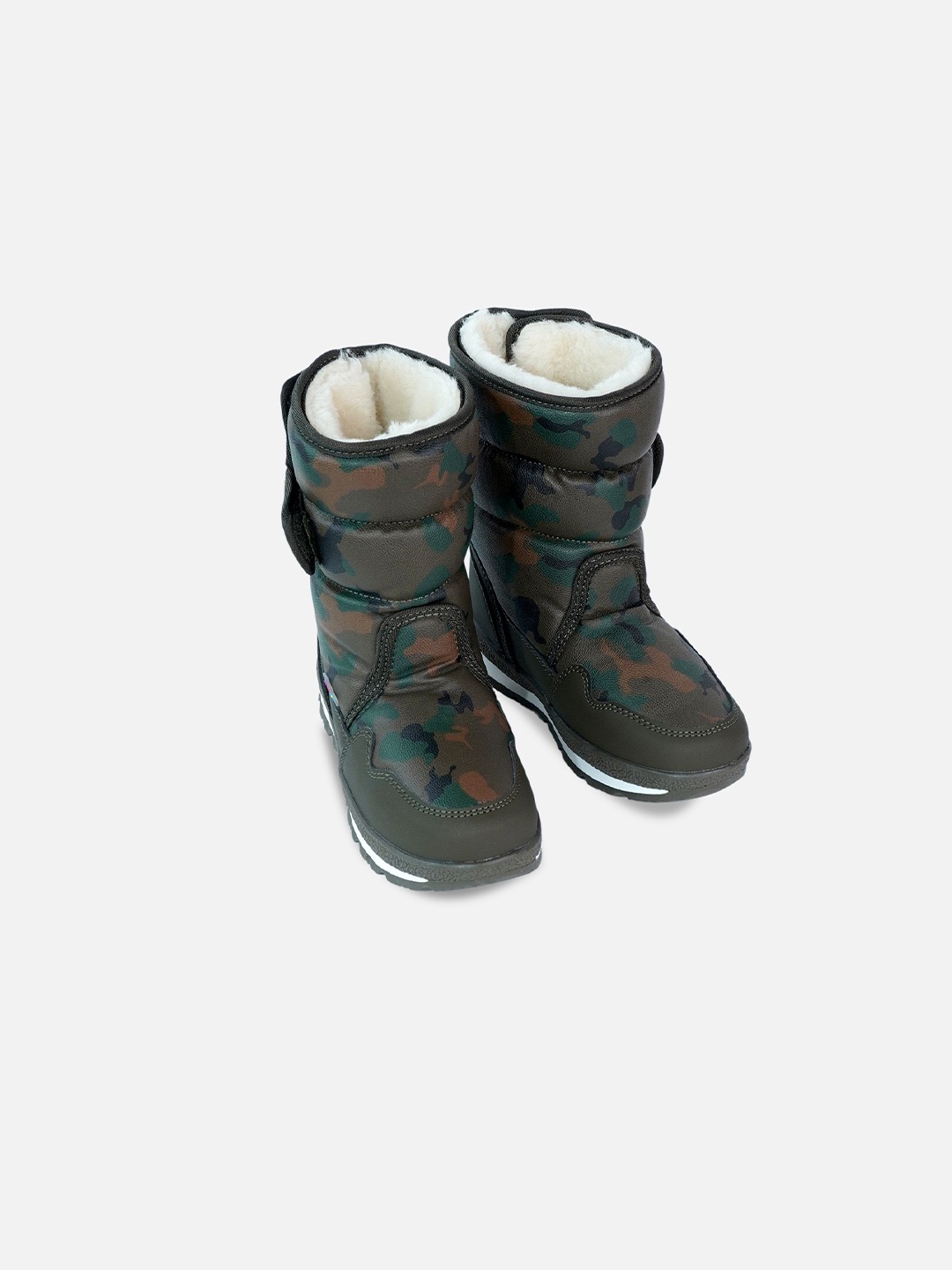 

Little Surprise Box LLP Kids Camoflouge Waterproof Winter Snow Boots, Green