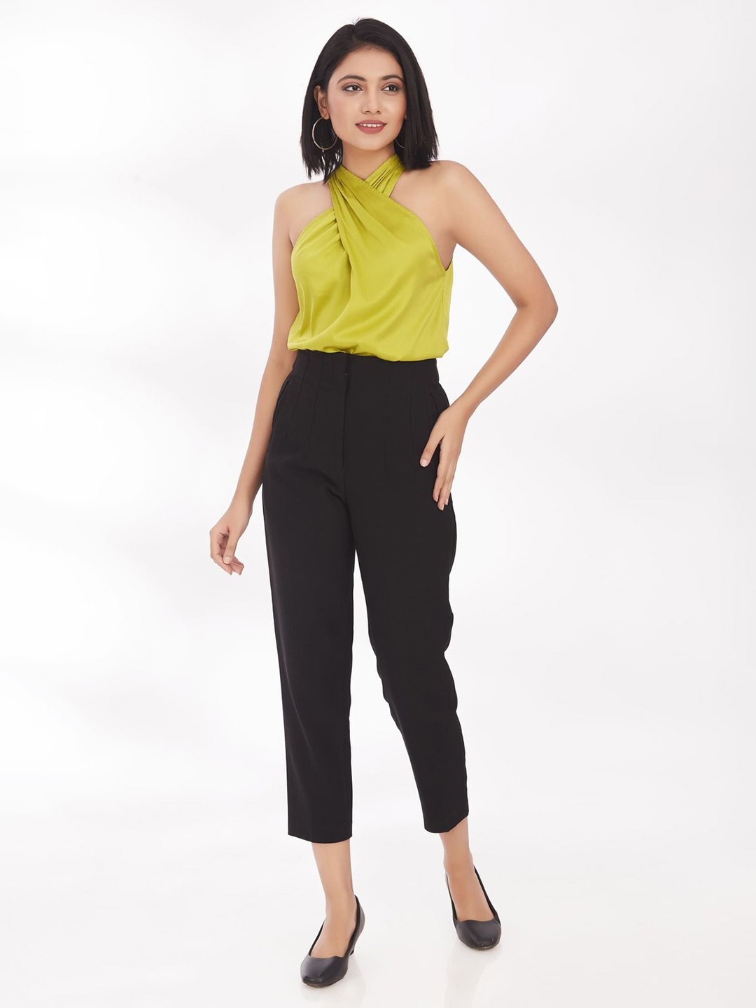 

KAIN Women Halter Neck Sleeveless Top, Green