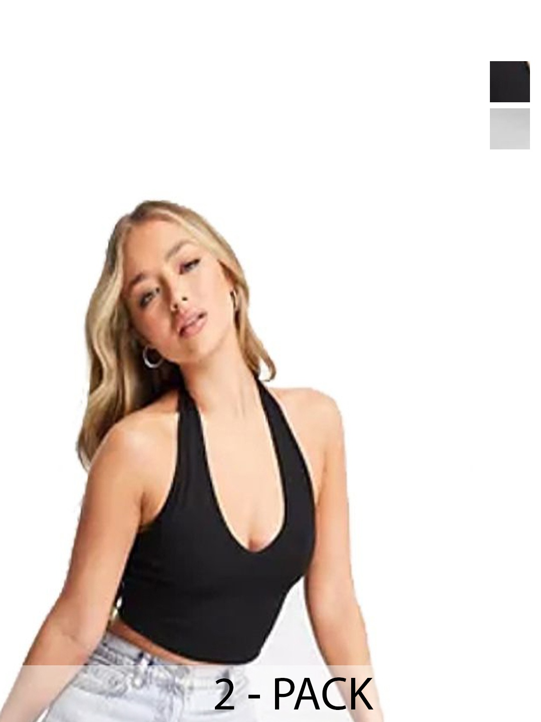 

SRISARAS Halter Neck Tank Top, White