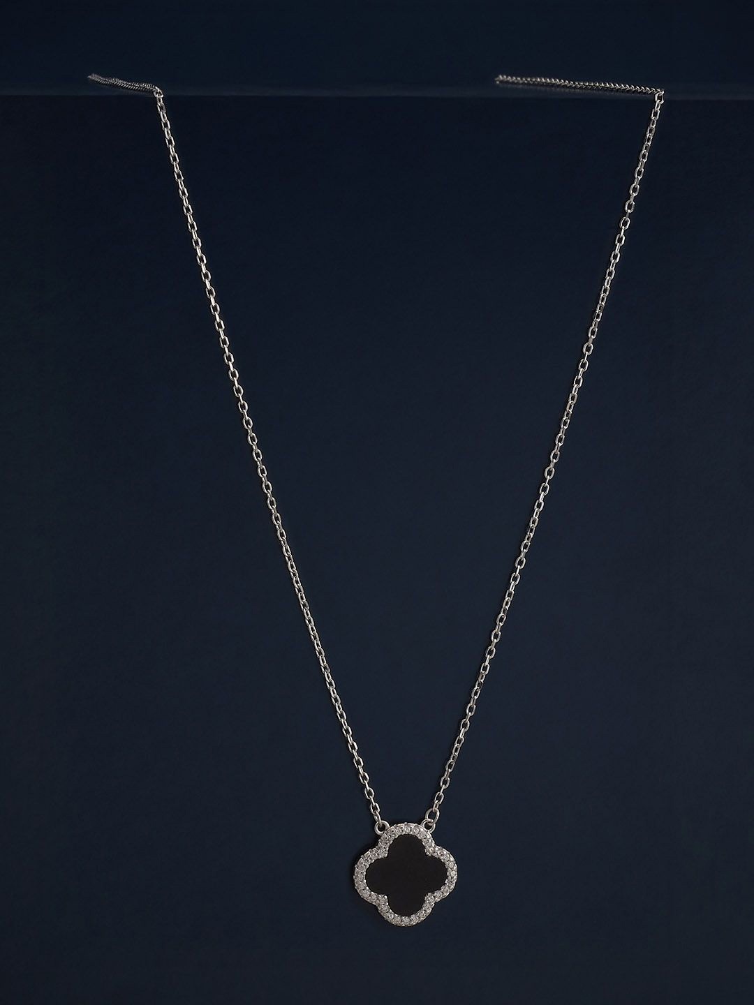 

Kushal's Fashion Jewellery 92.5 Silver Rhodium-Plated Necklace