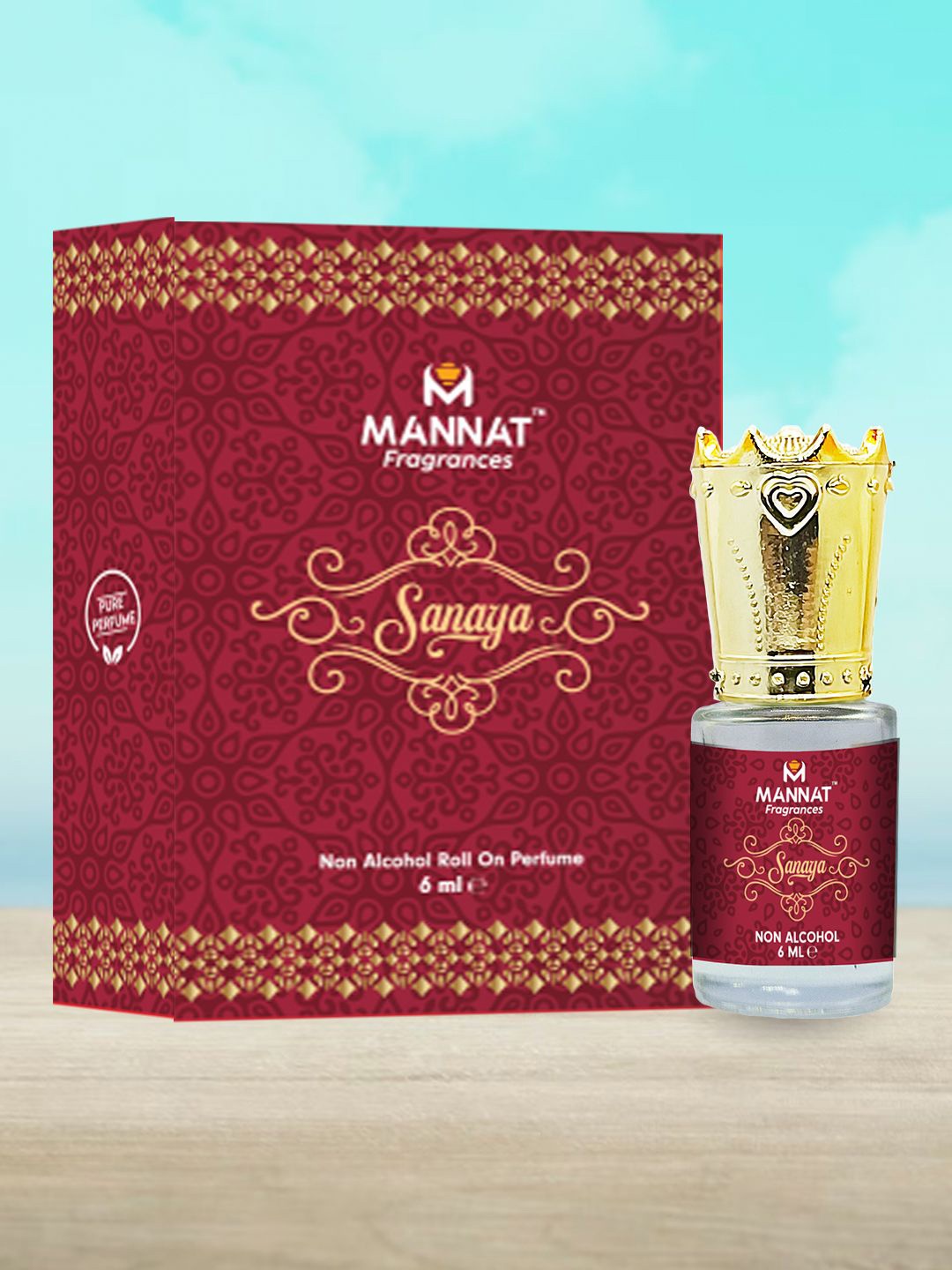 

mannat fragrances Sanaya Alcohol Free Attar - 6 ml, Red