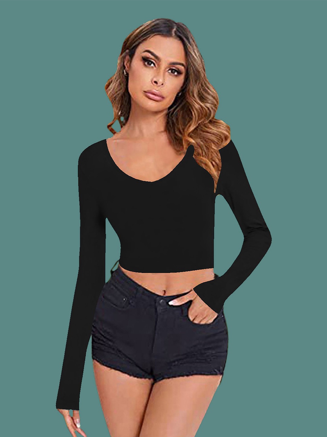 

Dream Beauty Fashion Crop Top, Black