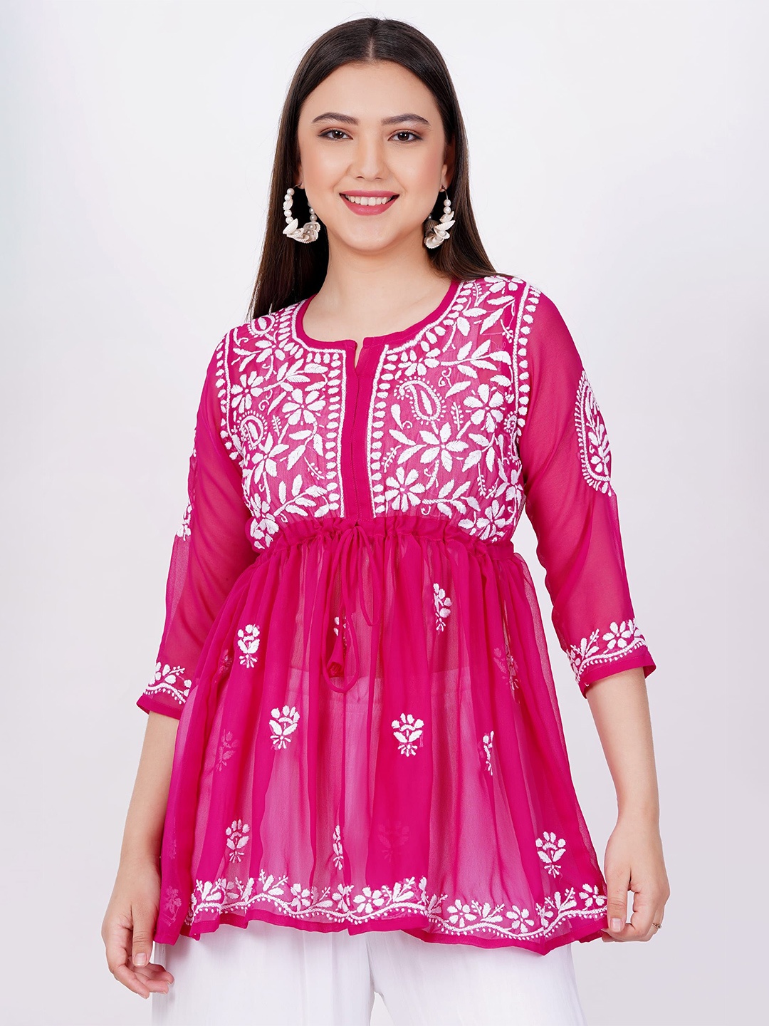 

SUFIZA LIFESTYLE Printed Tunic, Pink