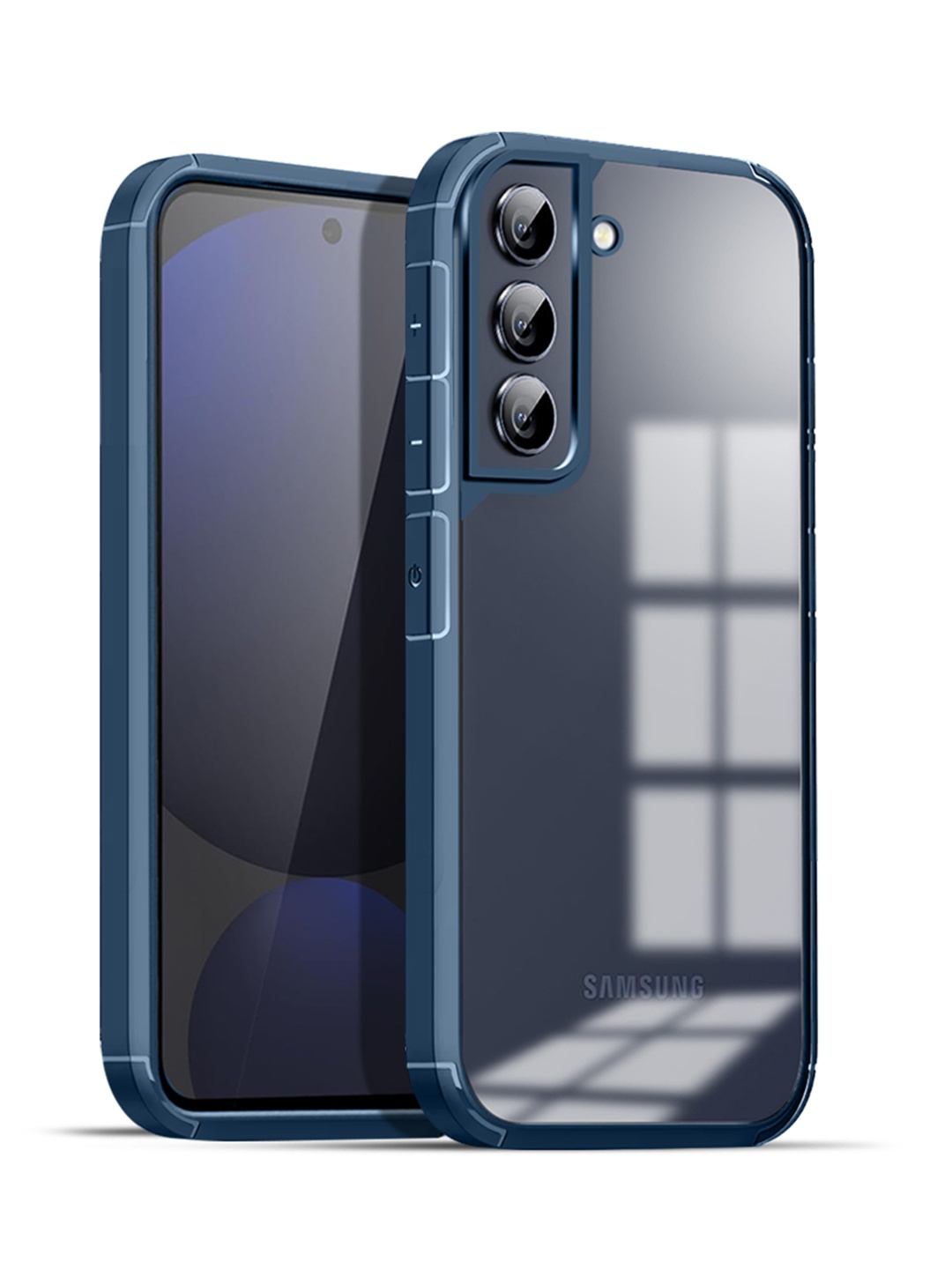 

Karwan Solid Samsung Galaxy S21 FE Shockproof Bumper Back Case, Blue