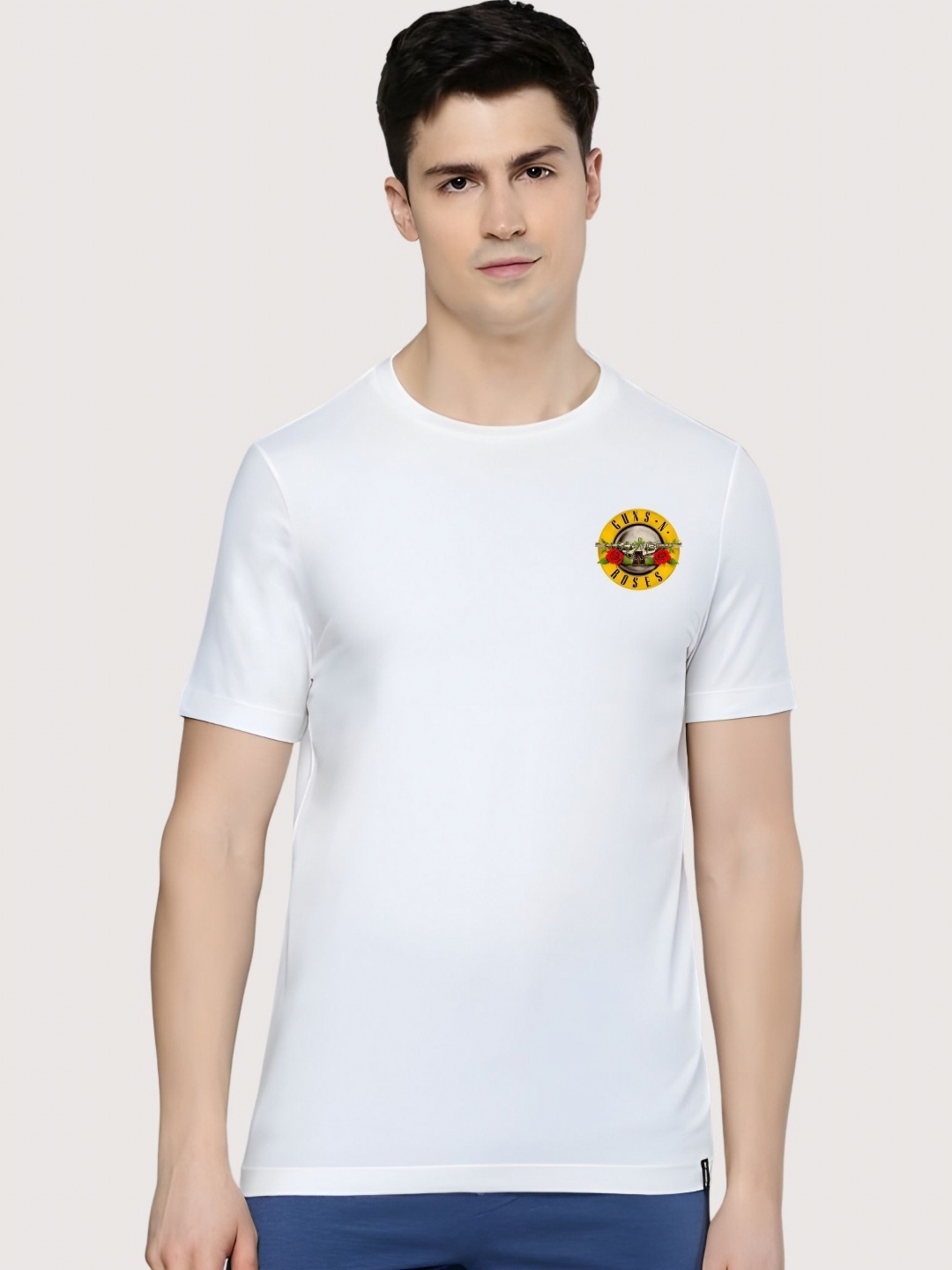 

Moda Rapido Men Drop-Shoulder Sleeves T-shirt, White