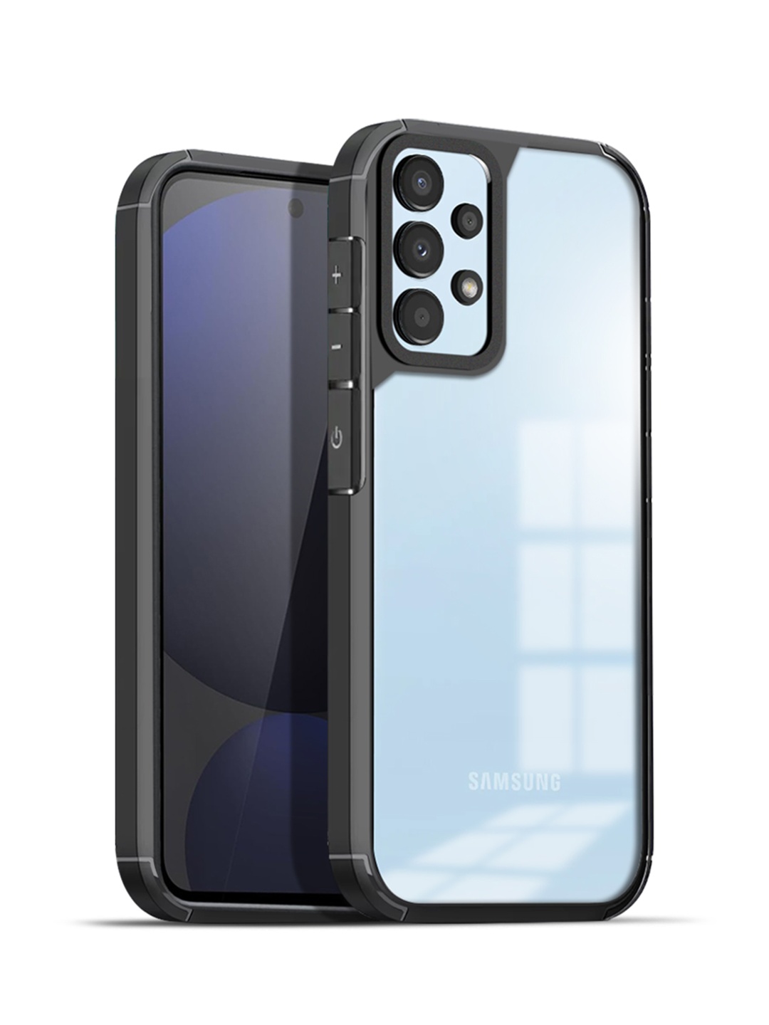 

Karwan Solid Shockproof Bumper Samsung A53 5G Back Case, Black