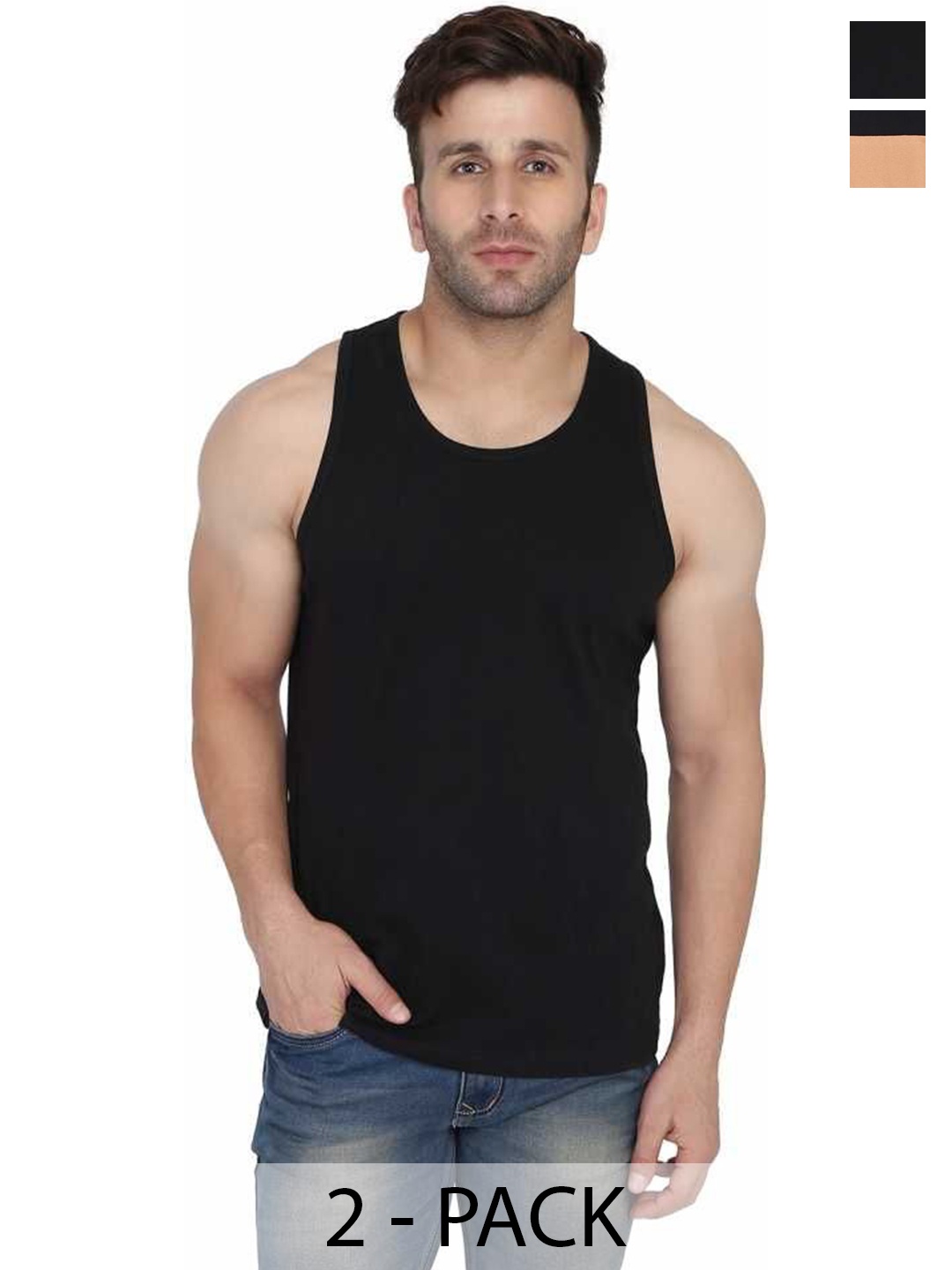 

WOOSTRO 2-Pcs Ultra-Soft Innerwear Vests RS26 COMBO (BLACK) (BLKRST)