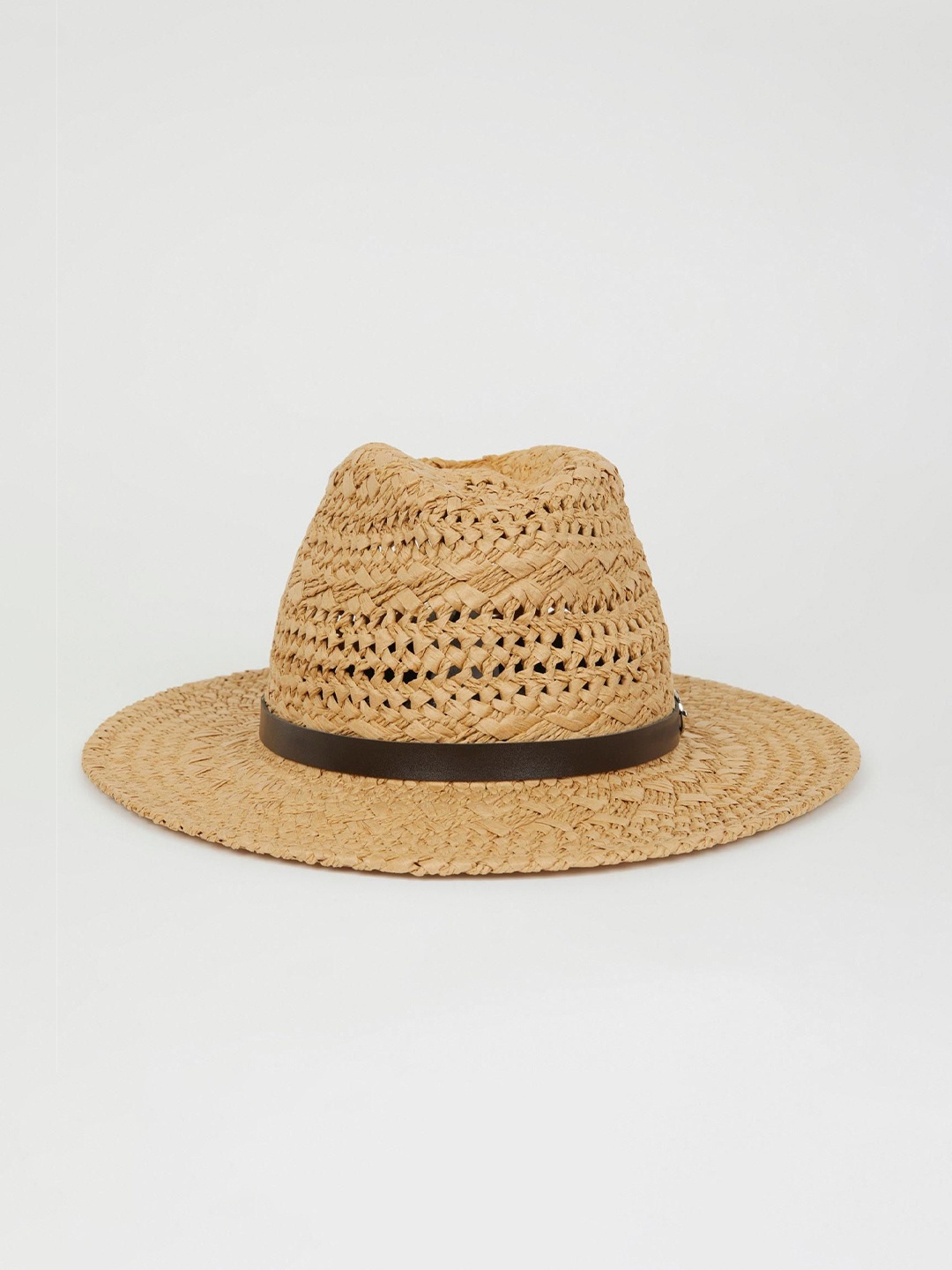 

DeFacto Women Self Design Caps, Camel brown