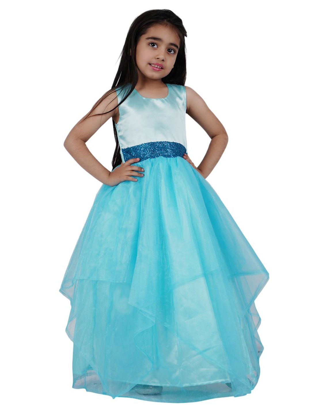 

Wow Princess Girls Embellished Gown Maxi Dress, Turquoise blue