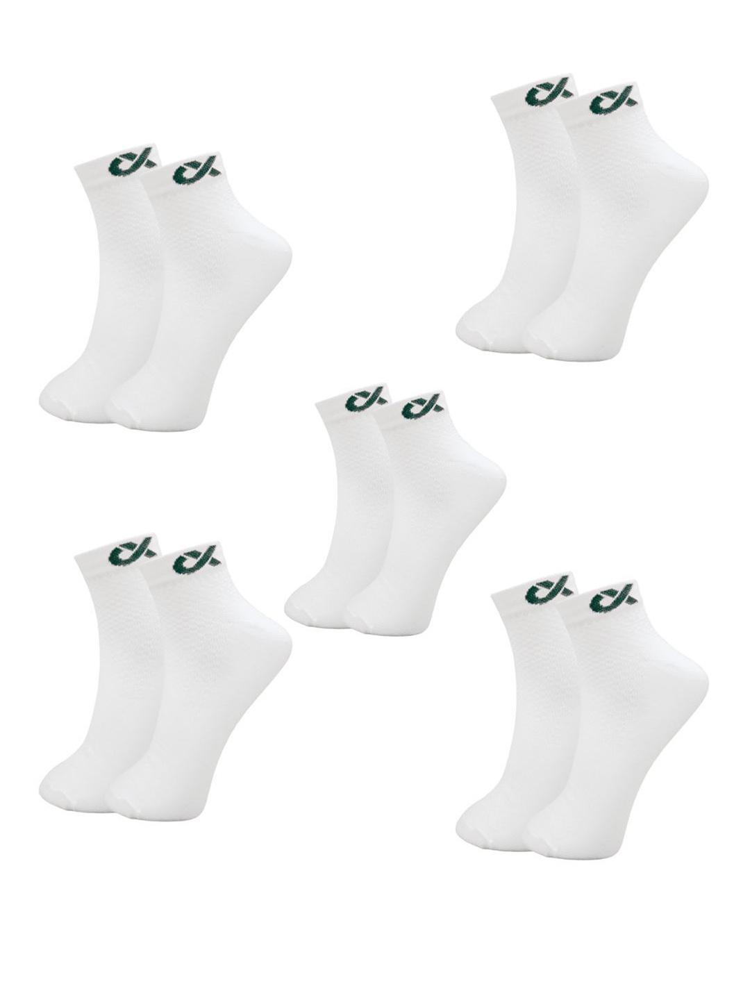 

Xjarvis Pack Of 5 Ankle-Length Socks, White