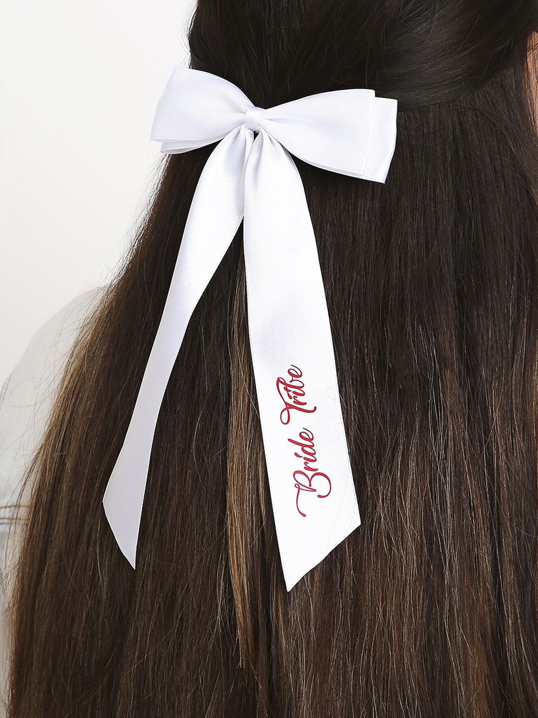 

Arendelle Women Bride Tribe Printed French Barrette, White