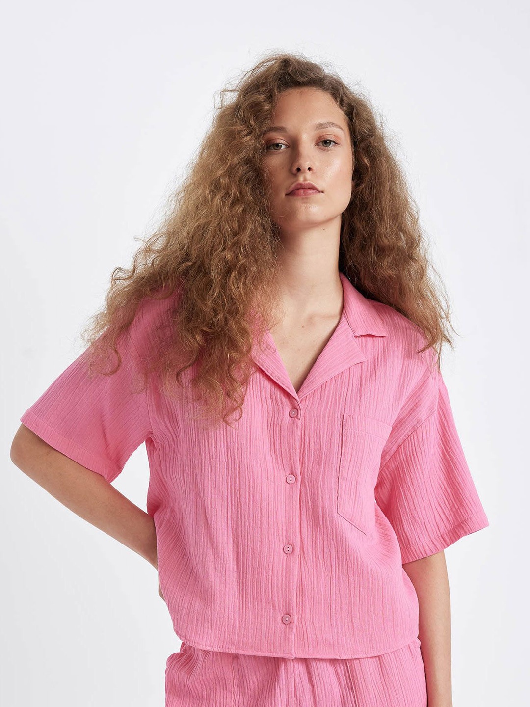 

DeFacto Women Opaque Striped Casual Shirt, Na