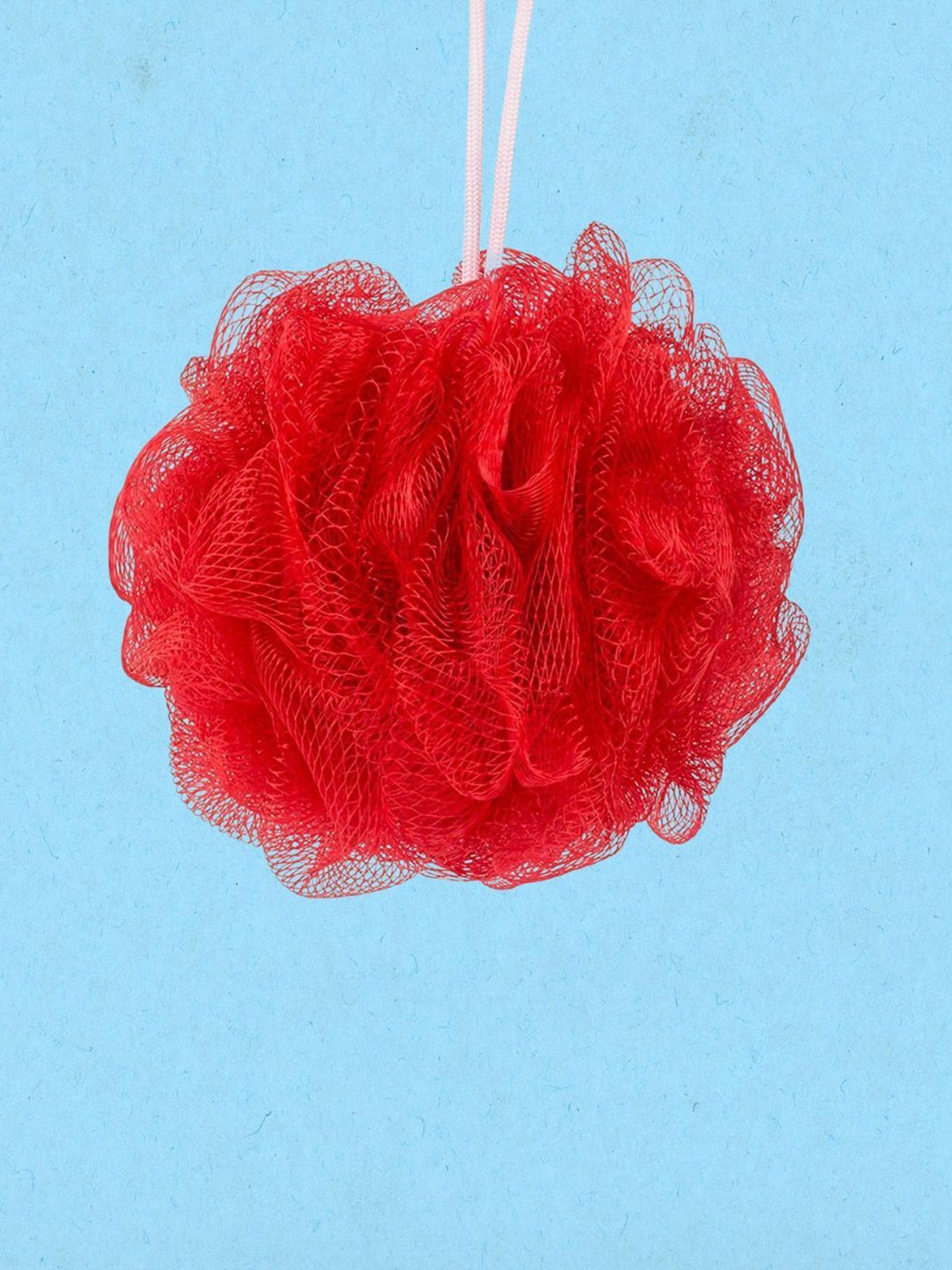 

basicare Set Of 2 Bath Sponge Loofah With Ribbon, Red