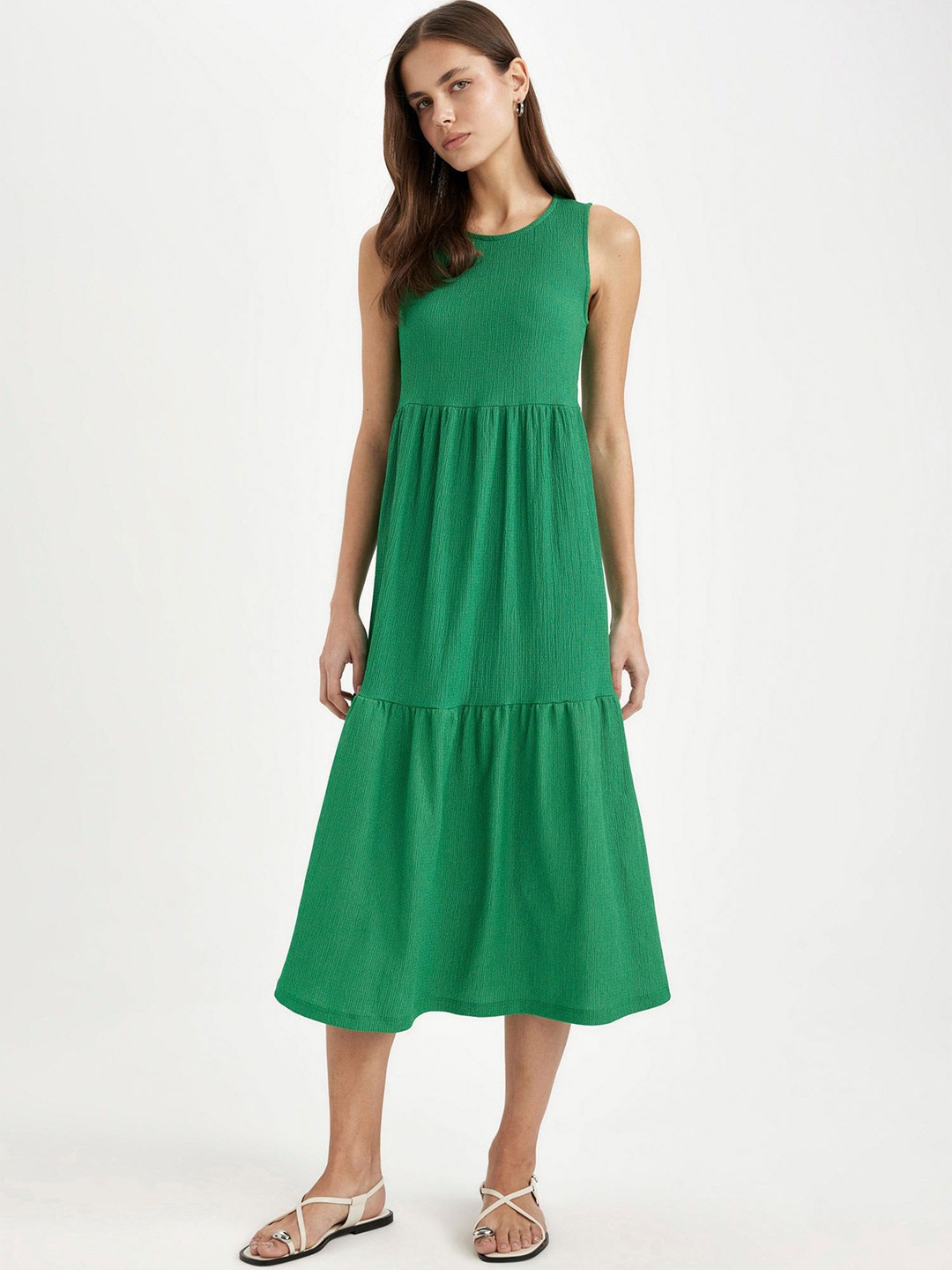 

DeFacto A-Line Midi Dress, Green