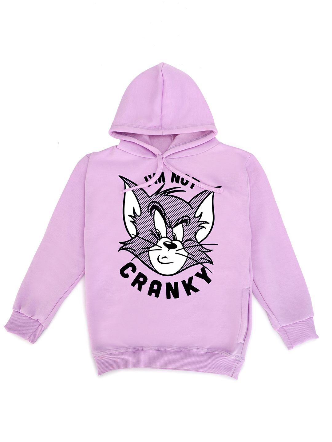 

Fabvio Plus Unisex Kids Printed Hooded Sweatshirt, Lavender