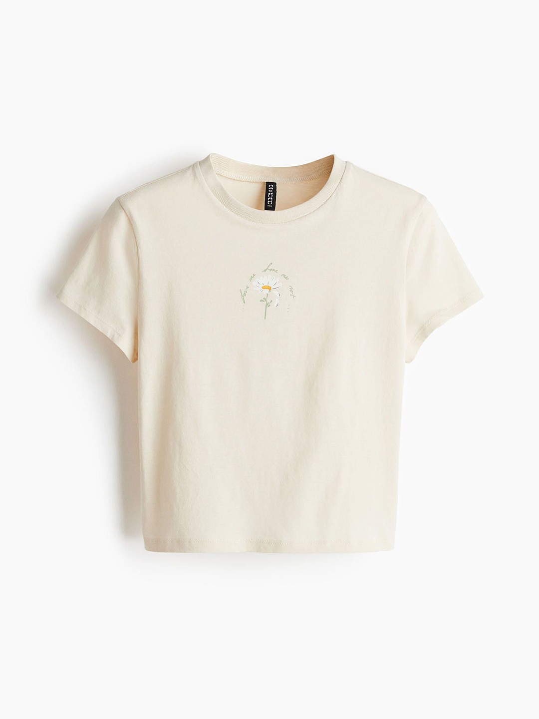 

H&M Printed T-Shirt, Beige