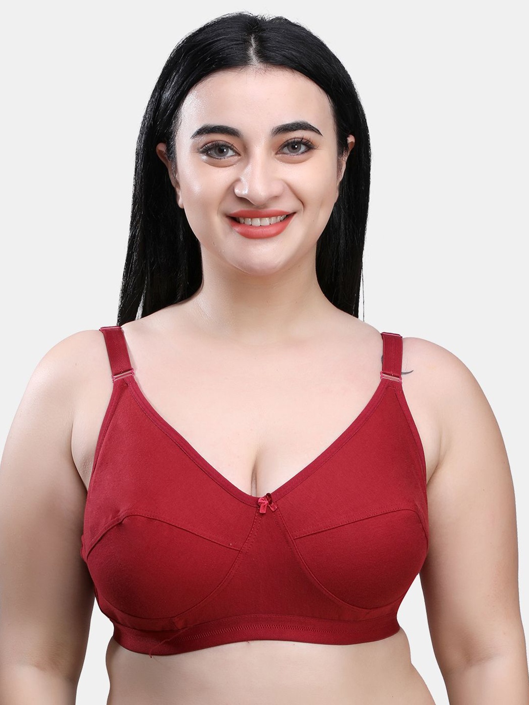 

SKDREAMS Full Coverage Cotton Bra, Maroon