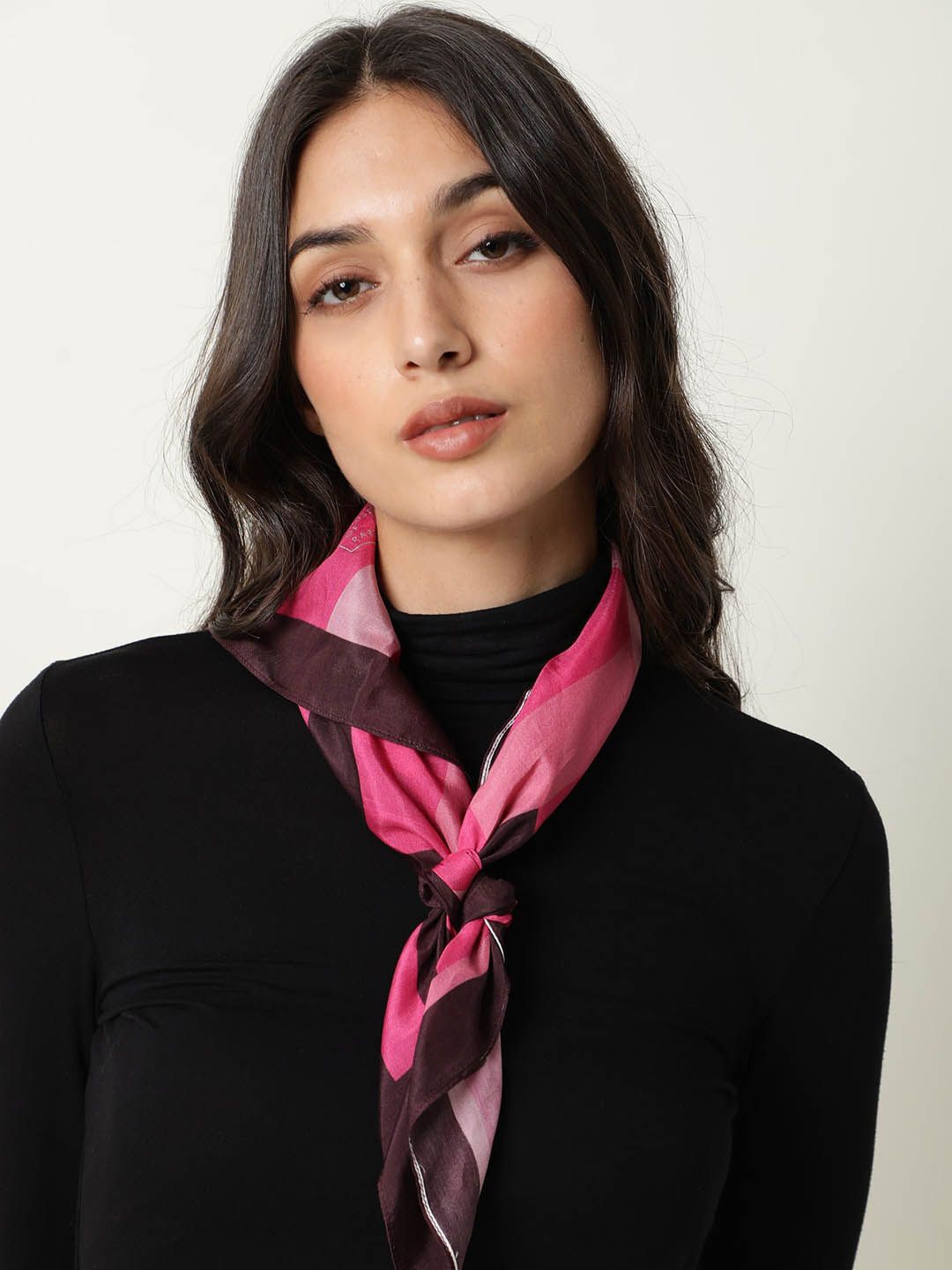 

RAREISM Skas Primary Pink Printed Scarf