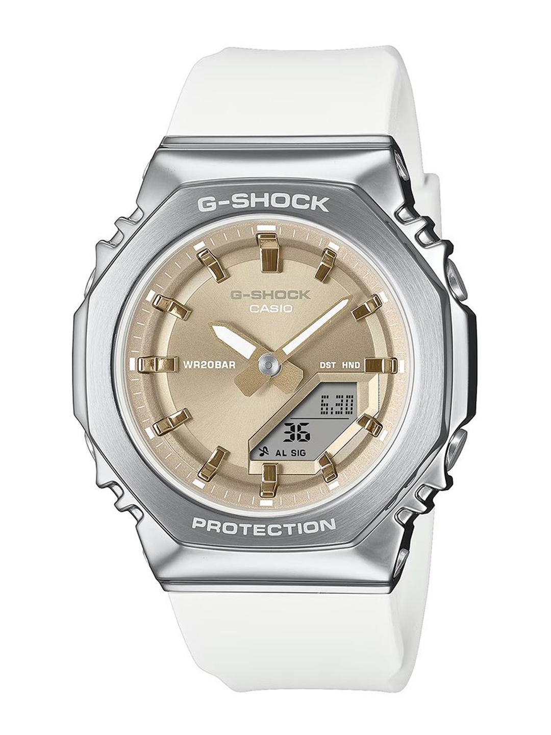 

CASIO Women Dial & Cuff Straps Analogue and Digital Chronograph Watch G1657, White