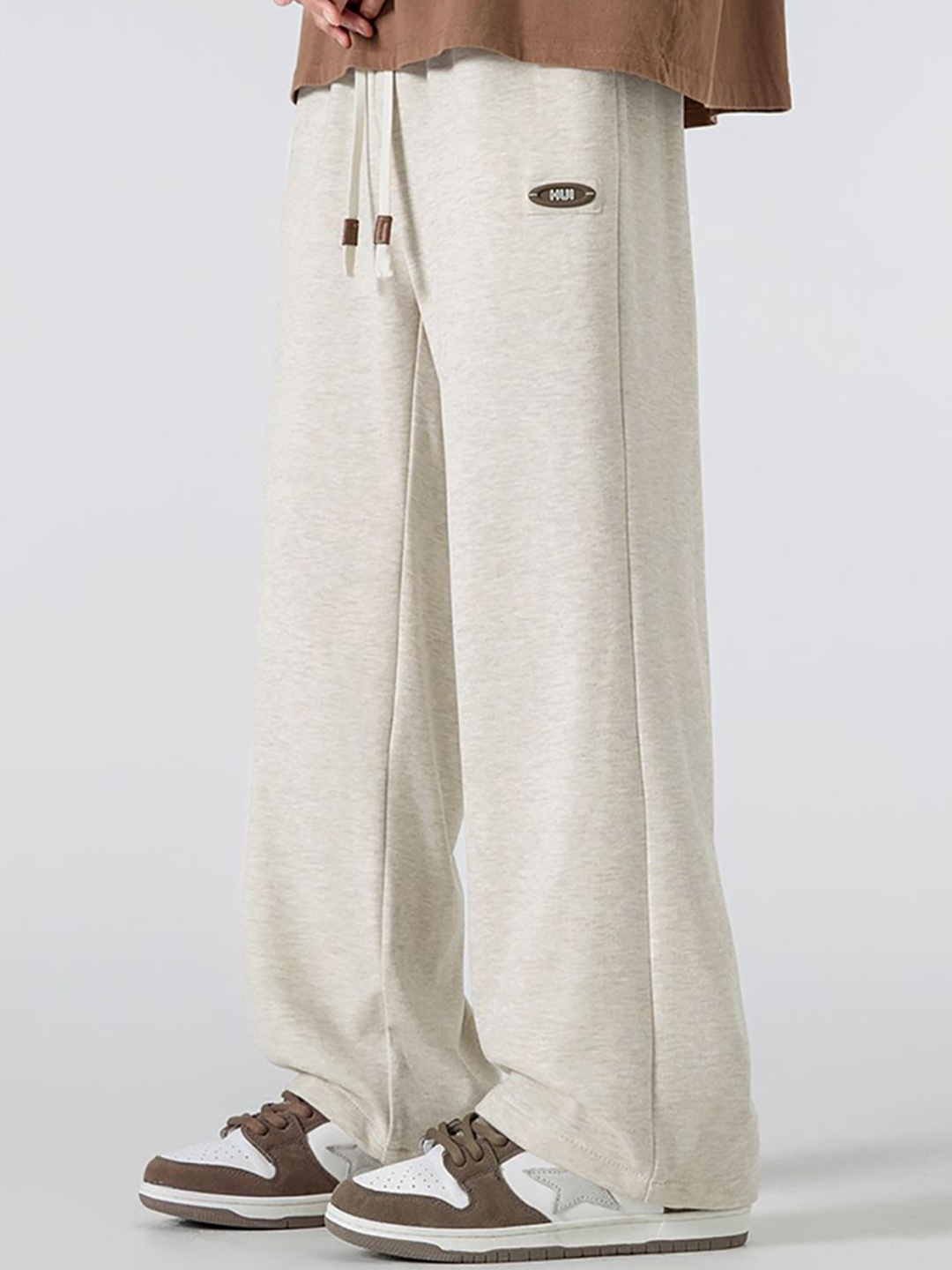 

StyleCast x Revolte Men Loose Fit Easy Wash Trousers, Khaki