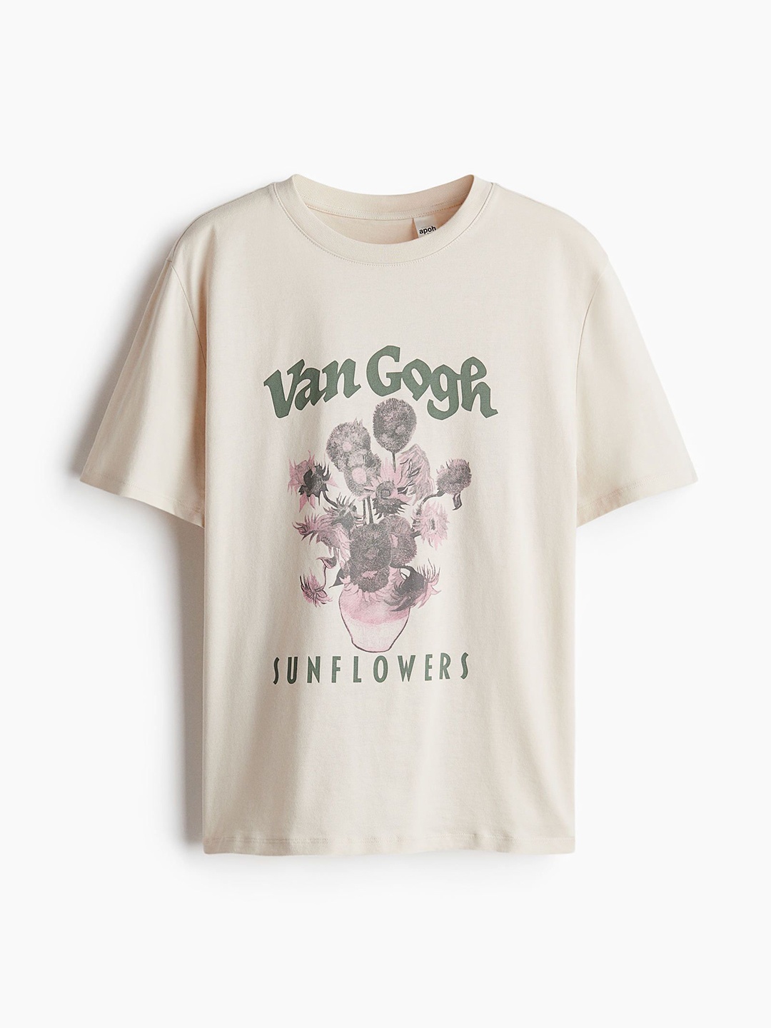

H&M Printed T-Shirt, Beige