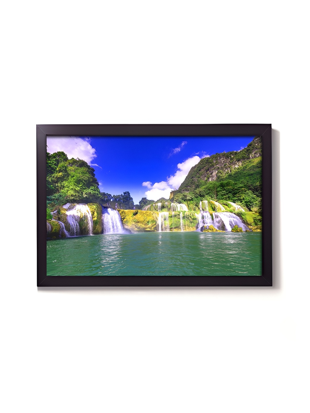 

Aura Green & Blue 1 Piece Synthetic Wood Abstract Wall Paintings
