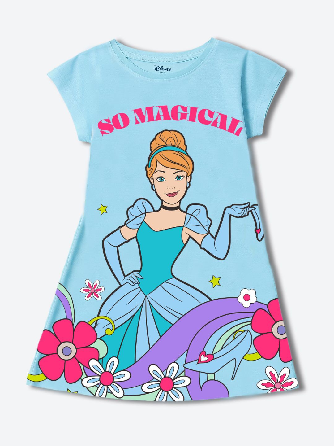 

YK Disney Print A-Line Dress, Blue