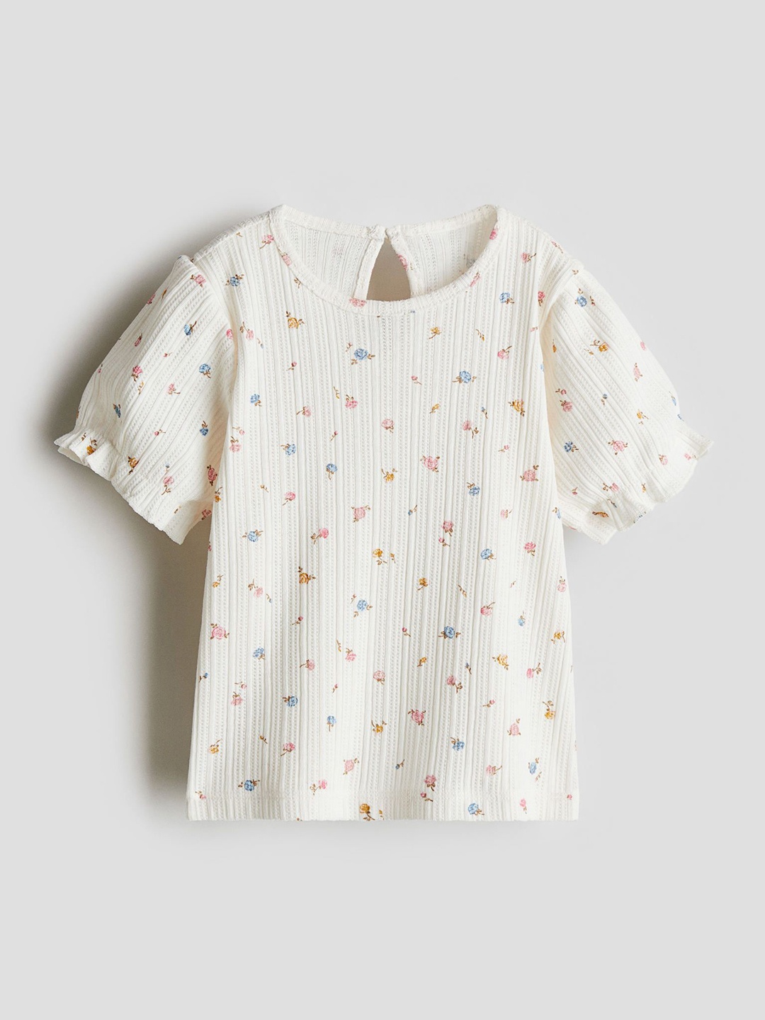 

H&M Girls Textured jersey top, White