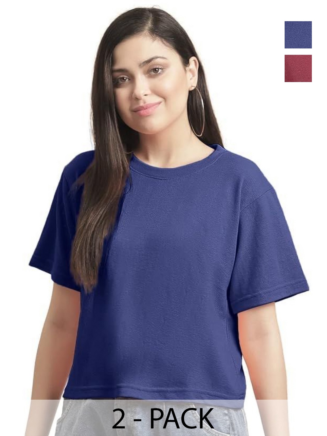 

NOTWILD Women 2 Pockets T-shirt, Maroon