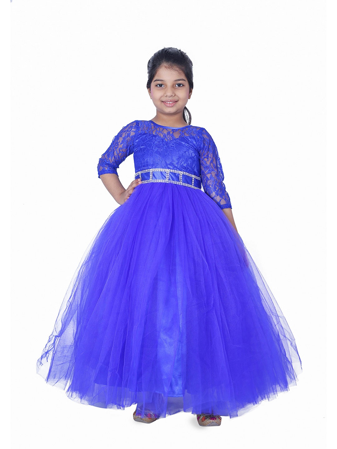 

Wow Princess Lace A-Line Maxi Dress, Blue