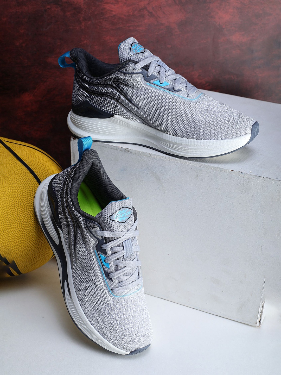 

ABROS Men Mesh Running Shoes, Grey