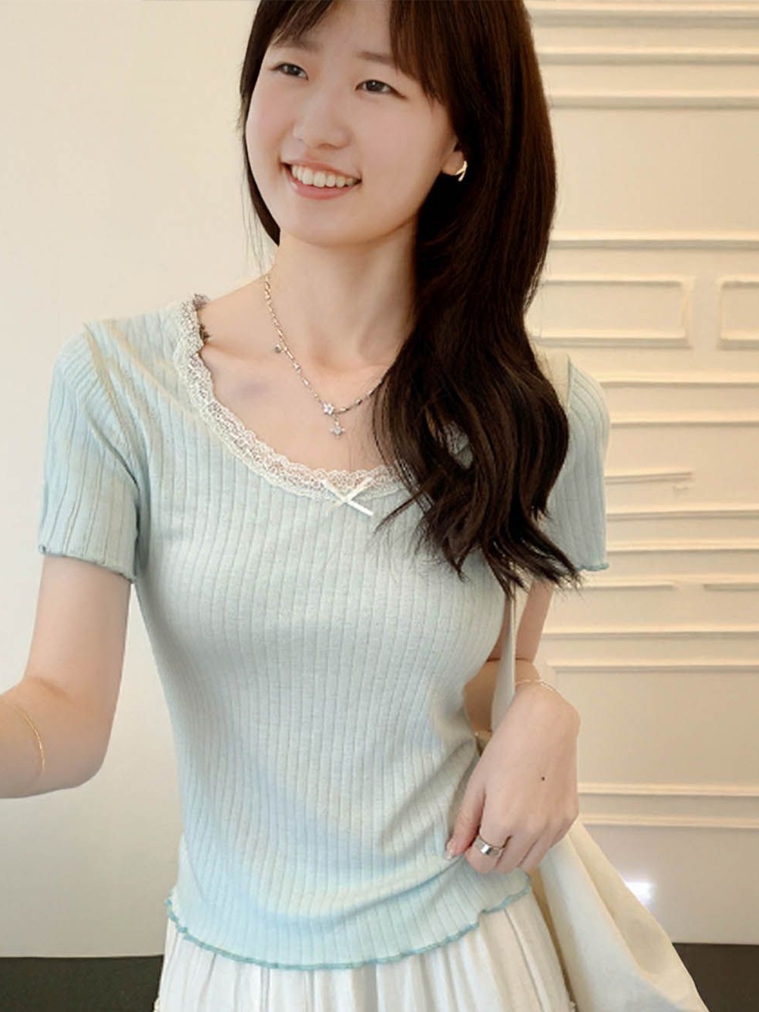 

StyleCast Striped Top, Blue