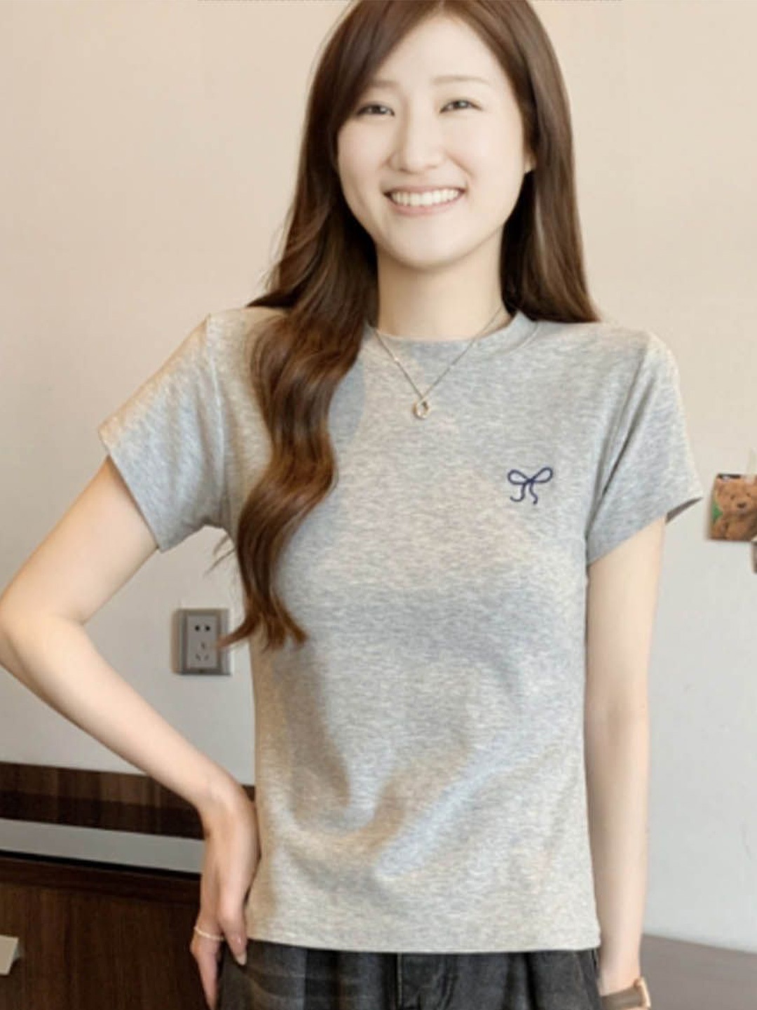 

StyleCast Women Round Neck Top, Grey