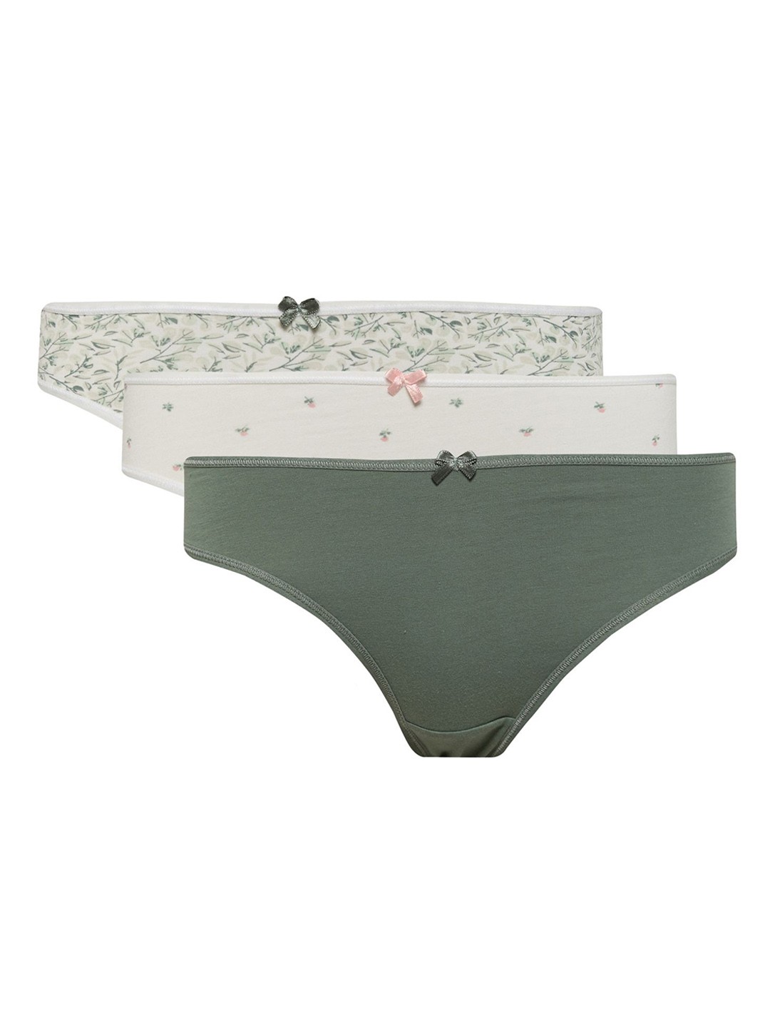 

DeFacto Pack Of 3 Assorted Printed Mid Rise Cotton Bikini Briefs 236039593