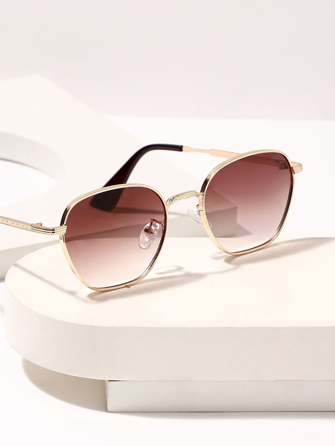 

French Accent Men Other Sunglasses with Polarised Lens SW25_FASG1129-Gold, Brown