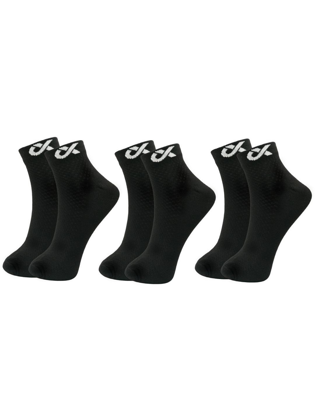 

Xjarvis Pack Of 3 Ankle-Length Socks, Black
