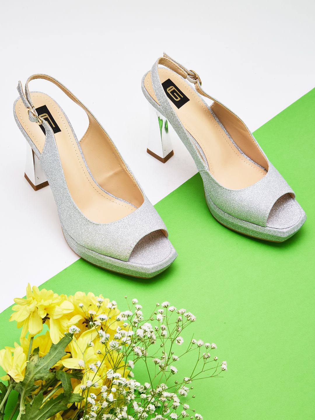 

Sole To Soul Party Backstrap Sandals with Buckles, Silver