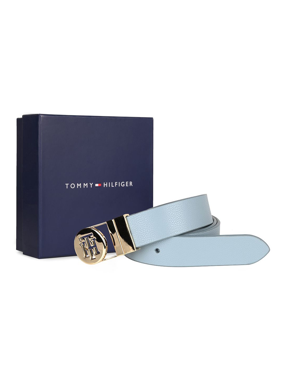 

Tommy Hilfiger Women Leather Reversible Formal Belt, Blue