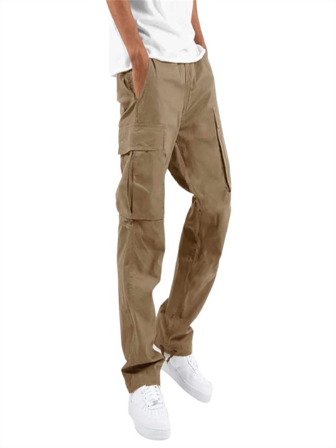 

StyleCast x Revolte Men Regular Fit Mid-Rise Cargos, Khaki