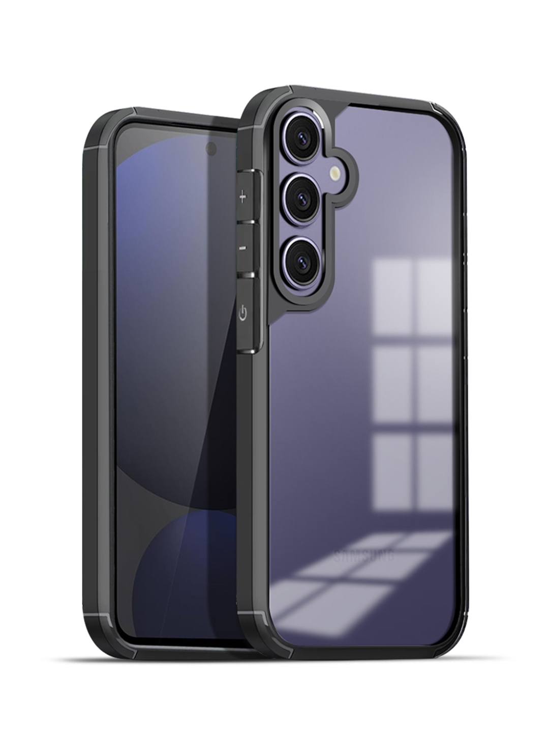

Karwan Solid Samsung S23 5G Shockproof Bumper Back Case, Black