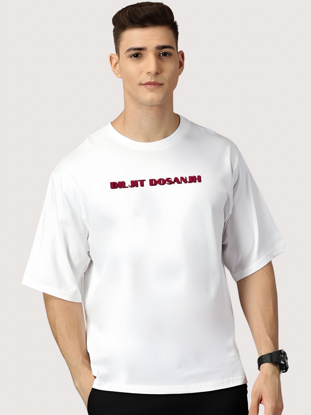 

Moda Rapido Men Drop-Shoulder Sleeves T-shirt, White