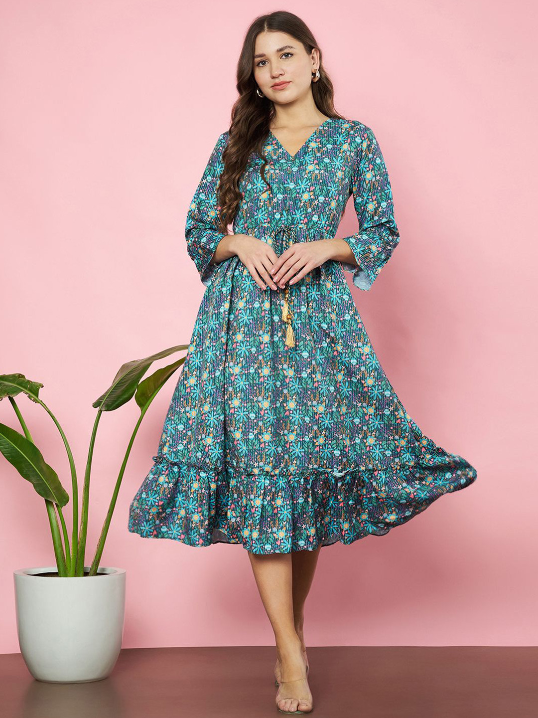 

Fbella Floral Print Fit & Flare Midi Dress, Multi