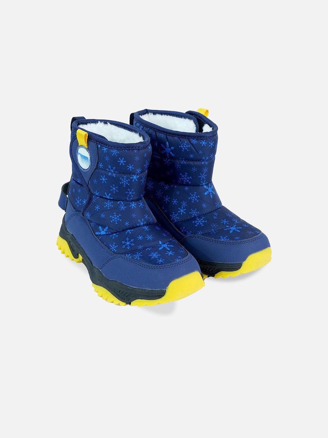 

Little Surprise Box LLP Kids Snowflake Waterproof Winter Snow Boots, Blue