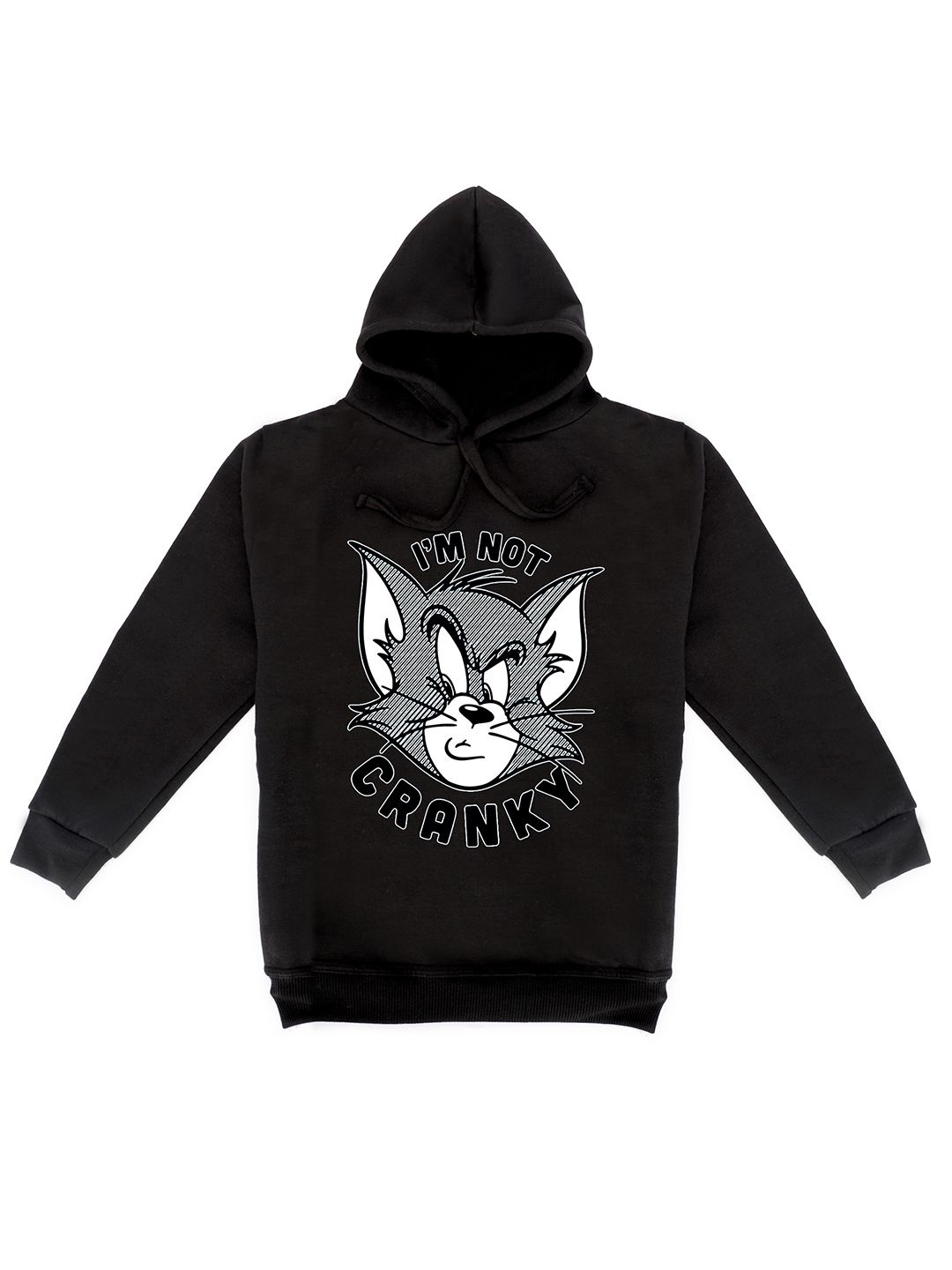 

Fabvio Plus Kids Printed Hooded Pullover Sweatshirt, Black