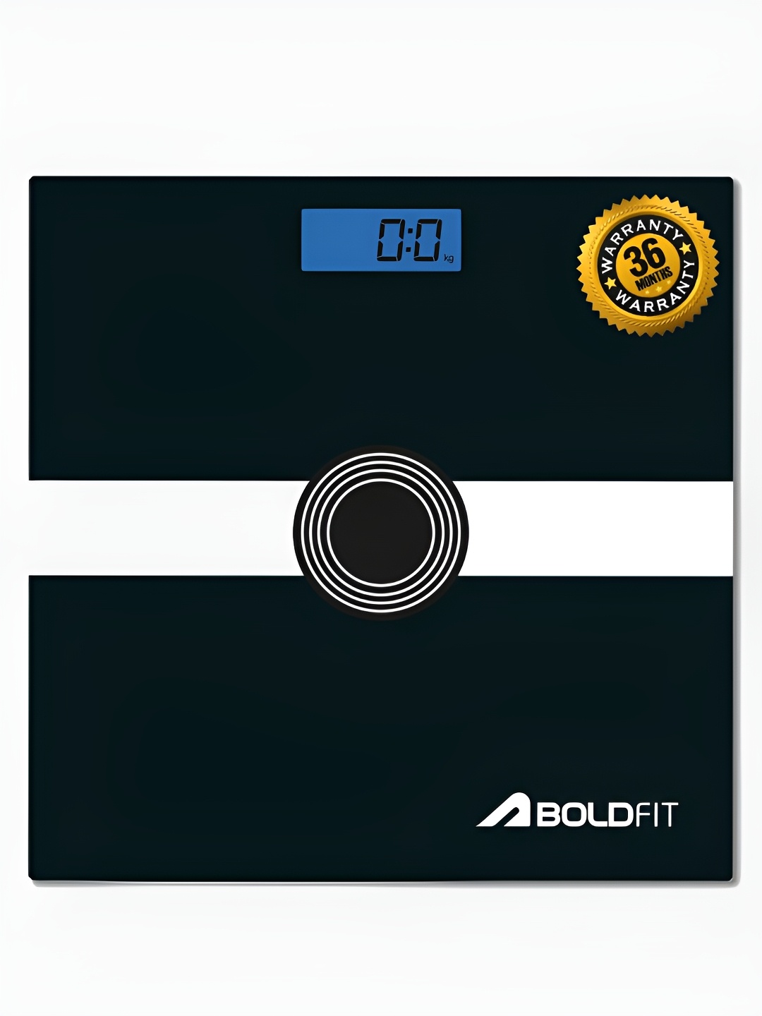 

BOLDFIT Paramount Black & White Tempered Glass Weighing Scale